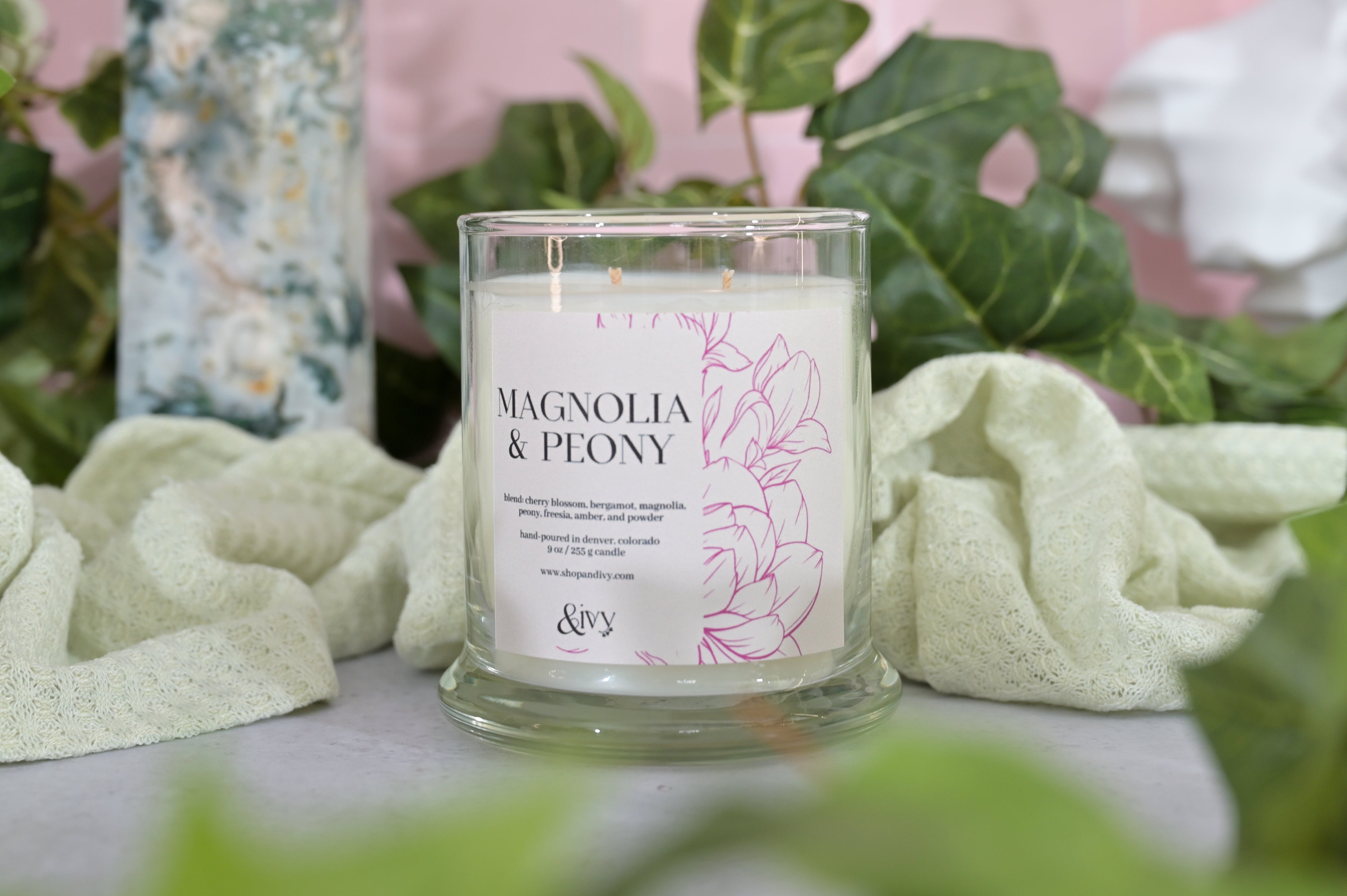 magnolia & peony 9oz candle