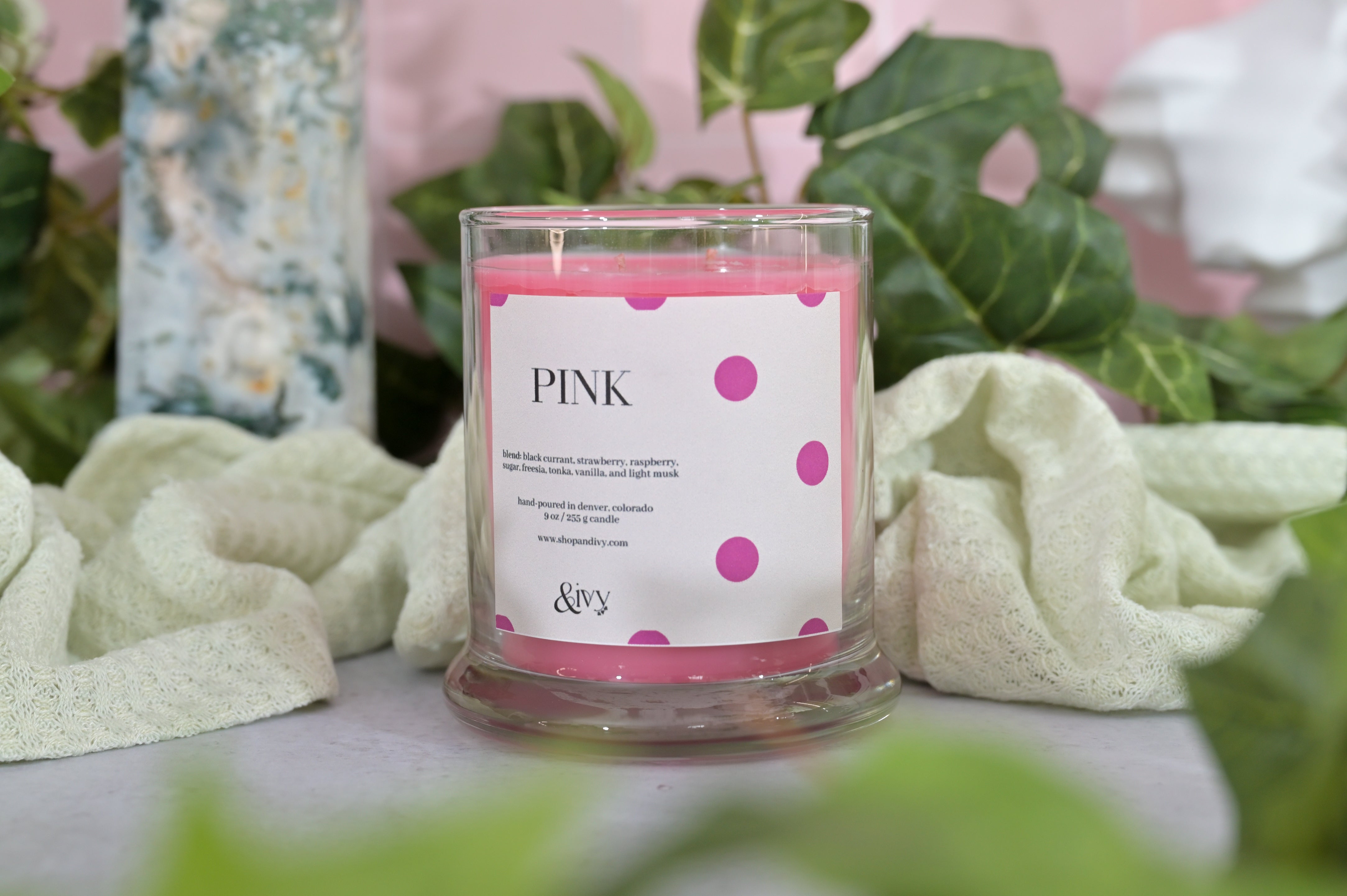 pink 9oz candle